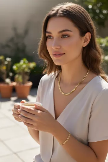 14 Ayar Altın Gurmet Kolye ve Bileklik Takımı – Şıklığın Zamansız Hali