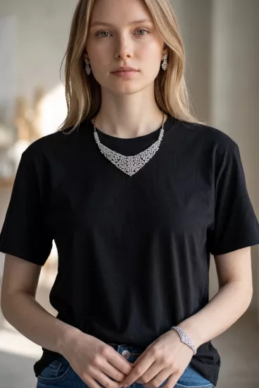  Altın Baget Taşlı Set Takım