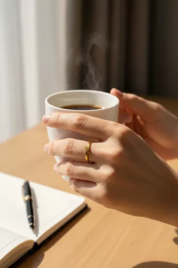 22 Ayar Altın Ajda Model Minimal Yüzük