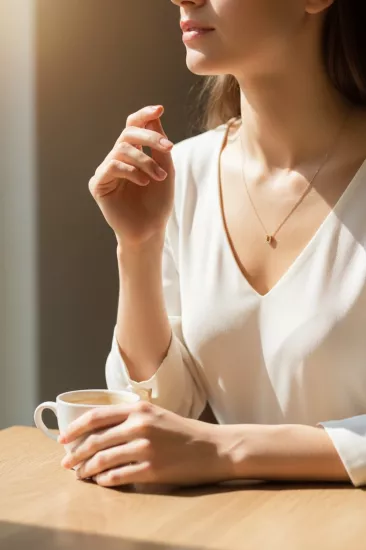 14 Ayar Altın Taşlı Üç Boyutlu Ü Harfli Zincir