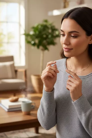 14 Ayar Altın Köşegen Model Zincir Kolye