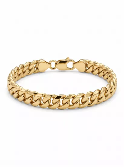 14 Ayar Altın Gurmet Model Bileklik – 9,40 Gram, 20 cm, 8 mm