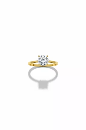  14 Ayar Altın Tek Taş Yüzük