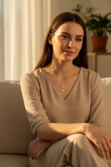 14 Ayar Altın Kalp  Kolye Uçlu Zincir