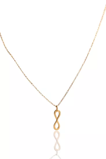 14 Ayar Altın (585k) Sonsuzluk Kolye Ucu ve Zinciri