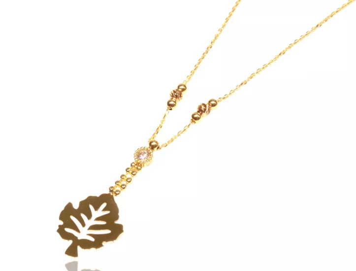 Altın Dorika Toplu Yaprak Zincir