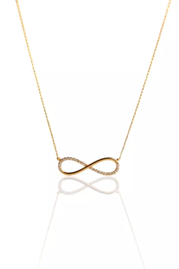 Altın Sonsuzluk Kolye Ucu ve Zincir