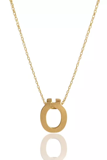 Altın 3 Boyutlu Ö Harfi ve Zinciri