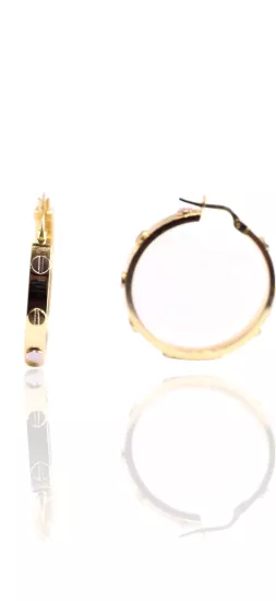 Altın Çivili Küpe