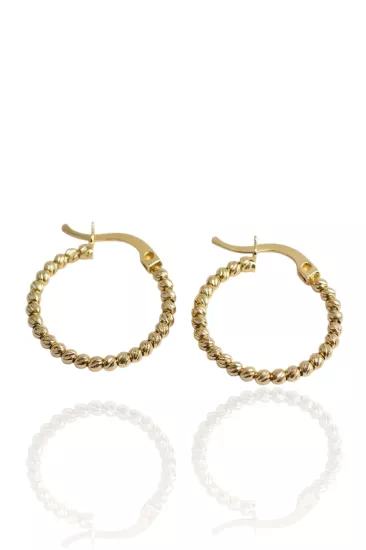 14 Ayar Altın Dorika Toplu Küpe – Zarafetin Işıltılı Hali