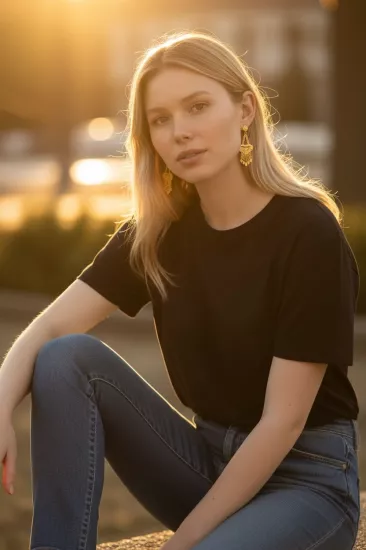 14 Ayar Altın Hint Model Küpe