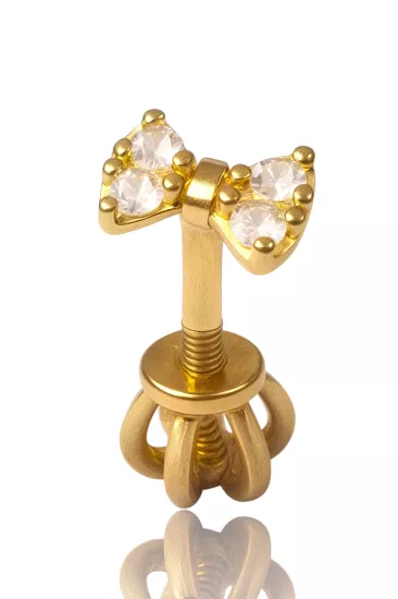  14 Ayar Altın Piercing Tragus Küpe