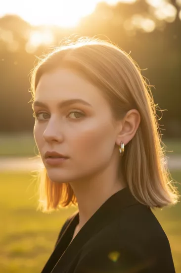 14 Ayar Altın Çift Sıra Halka Küpe