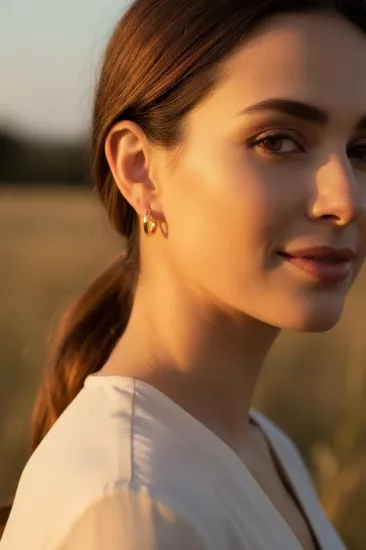 14 Ayar Altın Bombeli Halka Küpe – 2,00 Gram