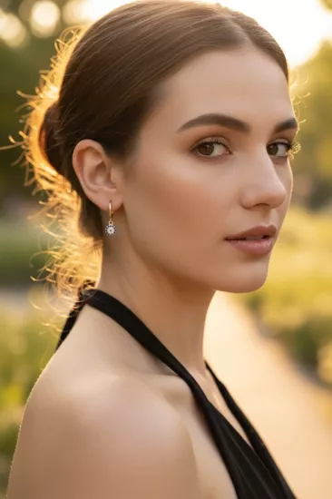 14 Ayar Altın Nazar Boncuklu Halka Küpe