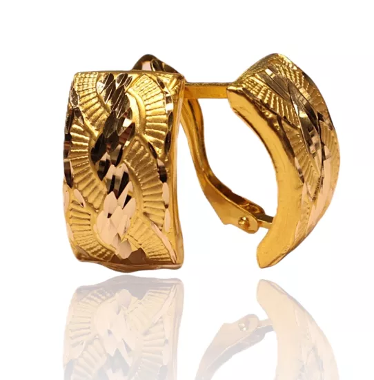  14 Ayar Altın Taşsız J Küpe