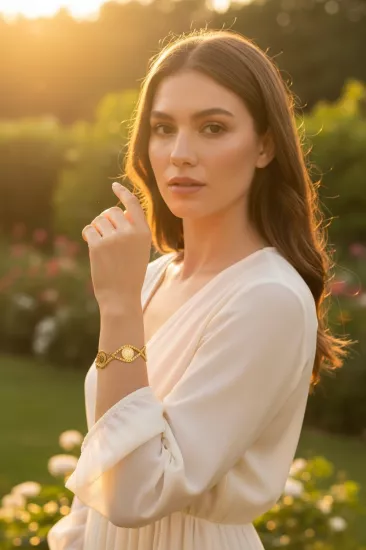 Üç Çeyrek Altınlı Pullu Model Bileklik