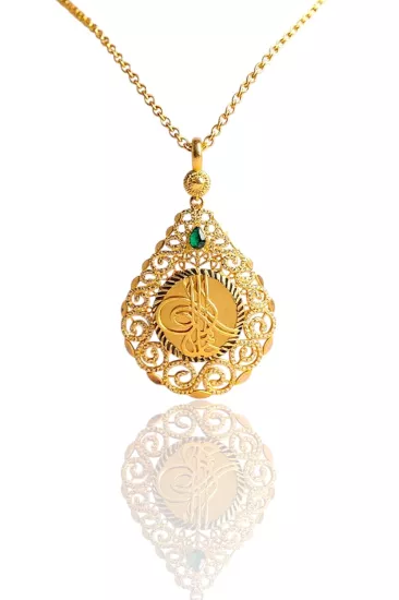 Tuğralı Kolye Ucu ve Zincir