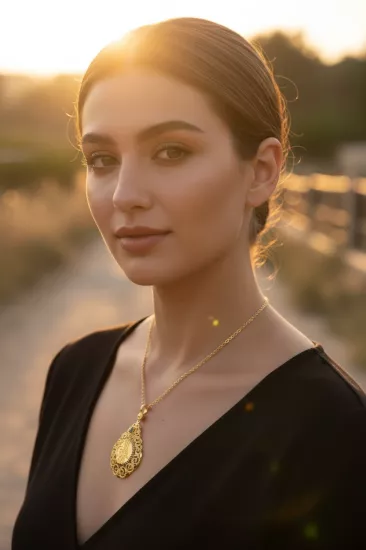 Tuğralı Kolye Ucu ve Zincir