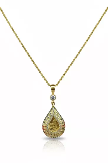 Altın Tuğra Kolye Uçlu Halat Zincir