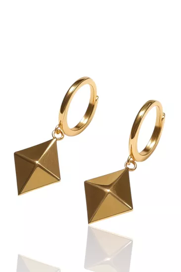  14 Ayar Altın Taşsız Halka Küpe