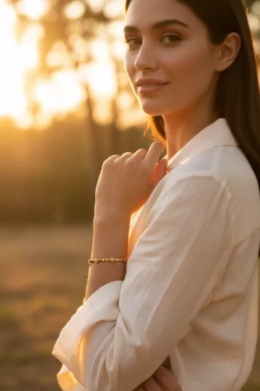 Altın Yonca Model Kelepçe Bilezik