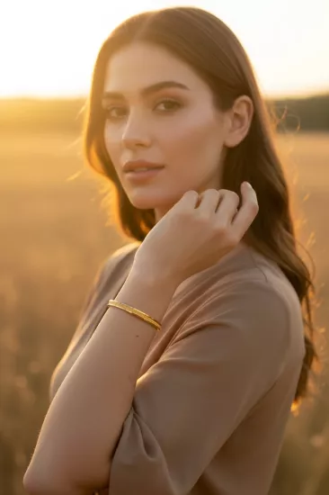  Altın Ajda Model Kelepçe Bilezik