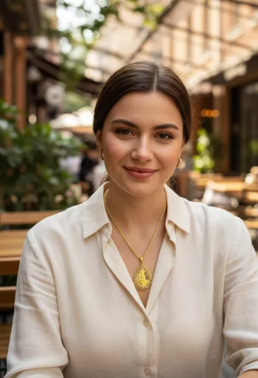  Altın Tuğralı Damla Model Kolye Uçlu Halat Zincir