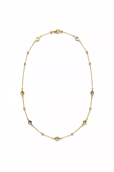 14 Ayar Altın Köşegen Model Zincir Kolye