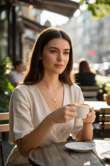 14 Ayar Altın Yusufçuk Model Kolye Uçlu Zincir