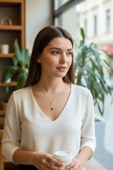  14 Ayar Altın Kalp Model Sallantılı Zincir