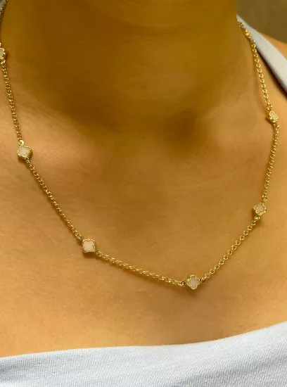 14 Ayar Altın Yonca Model Zincir – 4,20 Gram | 50 cm | İstanbul Aynı Gün Teslimat