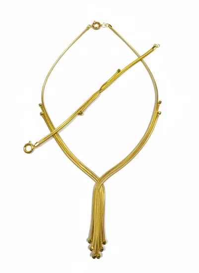 Altın Kazze Model Gerdanlık Seti (Gerdanlık & Bileklik)