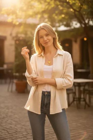 Altın K Harfli Aynalı Zincir