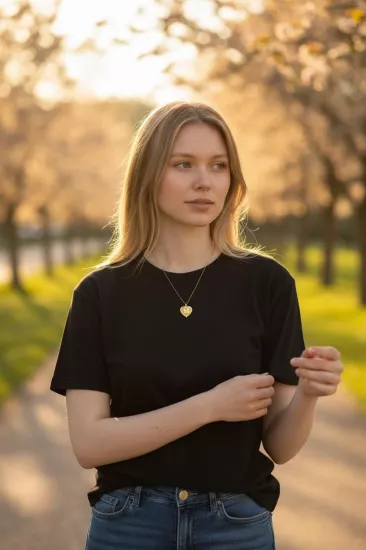 Altın M Harfli Aynalı Zincir