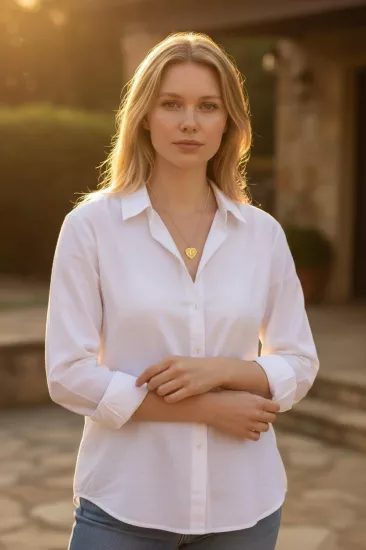 Altın P Harfli Aynalı Zincir