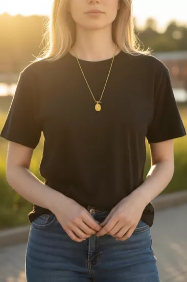 Altın Nostaljik P Harfli Halat Zincir