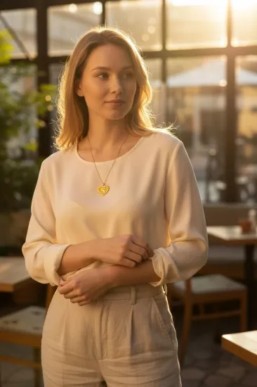 Altın S Harfli Aynalı Zincir