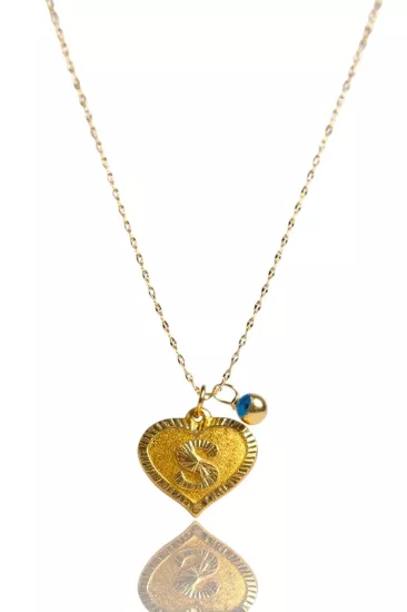 14 Ayar Altın S Harfli Aynalı Zincir