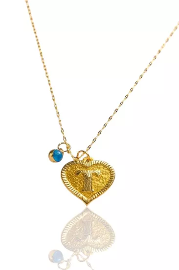 14 Ayar Altın T Harfli Aynalı Zincir