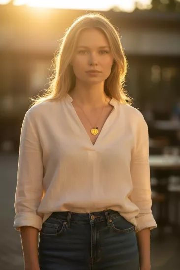 14 Ayar Altın U Harfli Aynalı Zincir