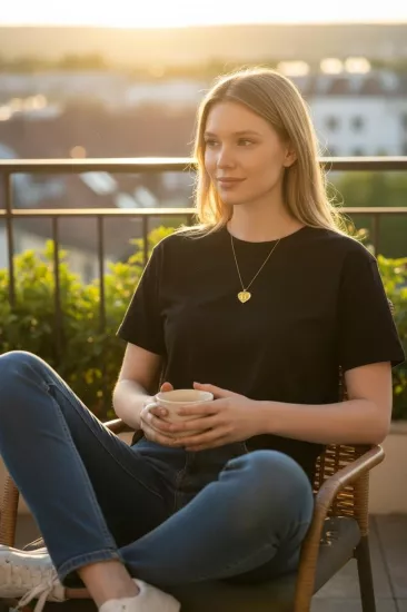 Altın U Harfli Aynalı Zincir