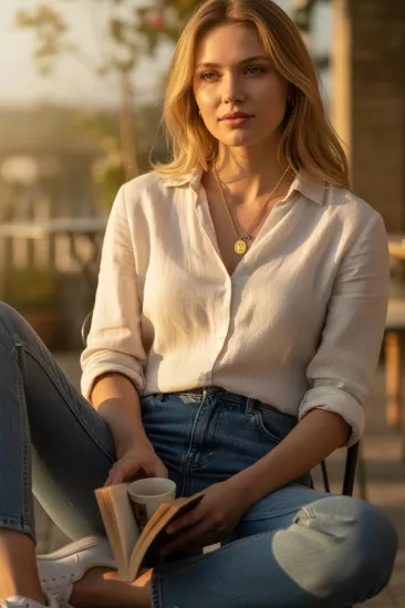 Altın Nostaljik U Harfli Halat Zincir