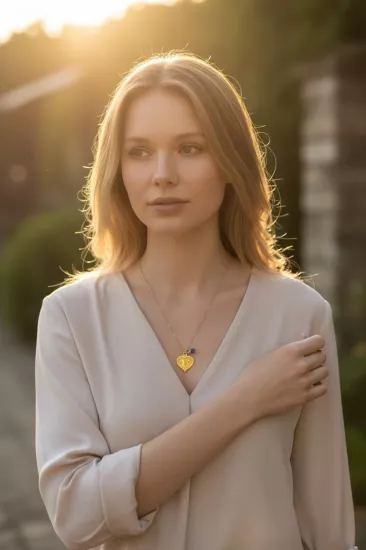 14 Ayar Altın Ü Harfli Aynalı Zincir