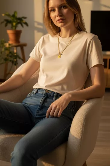 Altın Nostaljik V Harfli Halat Zincir