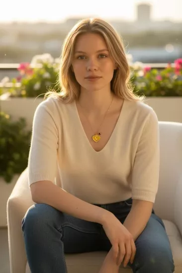 14 Ayar Altın V Harfli Aynalı Zincir