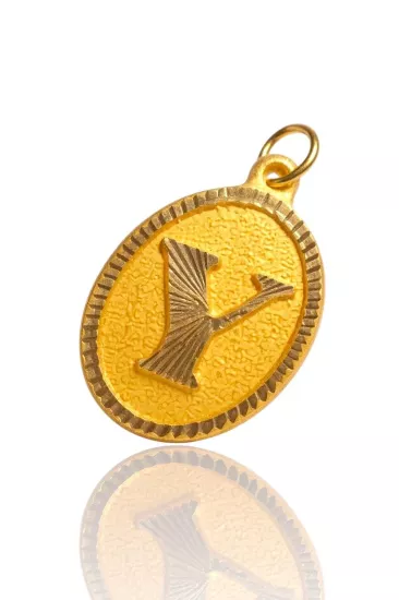 Altın Nostaljik Y Harfi